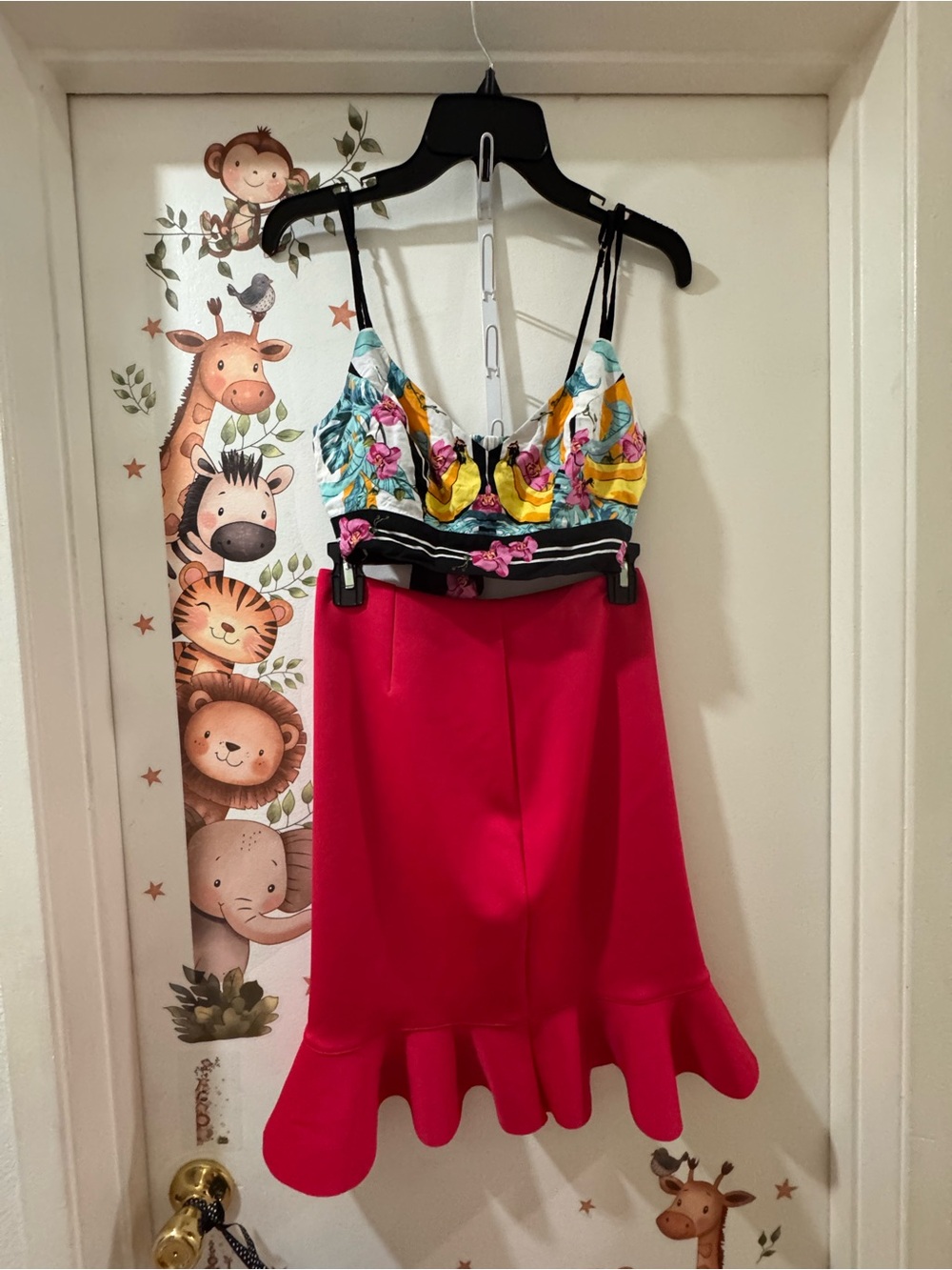Guess  Spaghetti Crop Top & Ruffle-Hem Pencil Skirt